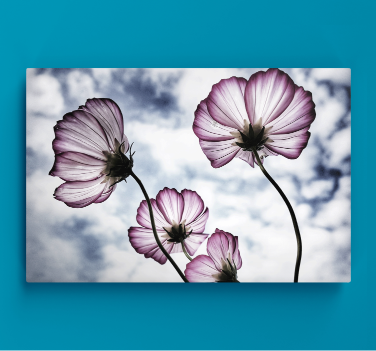 Quadro florais flores em silhueta - TenStickers