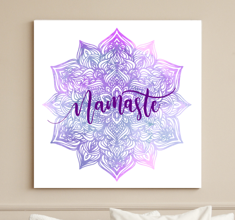 Quadro com mandala Mandala roxa namaste - TenStickers