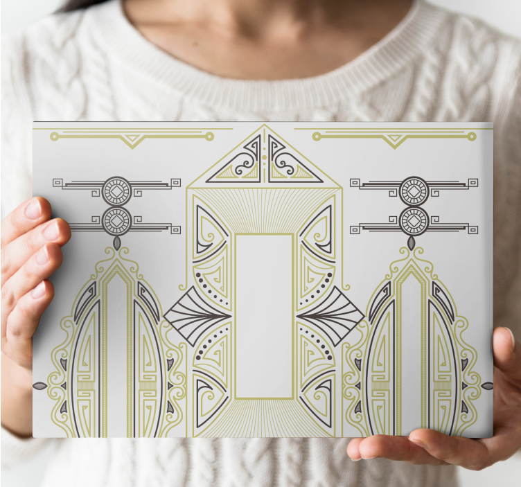 Quadro Decorativo moderno arranjo de formas geométricas - TenStickers