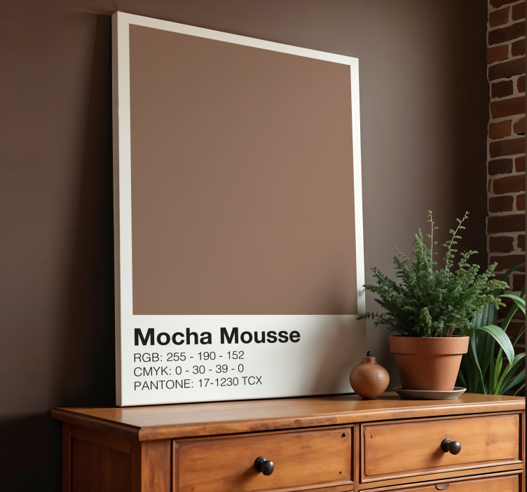 Quadro Decorativo moderno composição de cor mocha - TenStickers