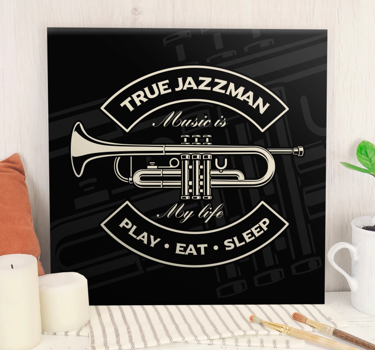 Quadro de música Verdadeiro homem do jazz - TenStickers