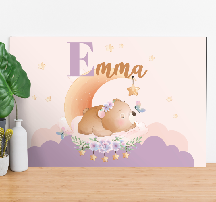 Quadro para bebê sonhos do ursinho - TenStickers
