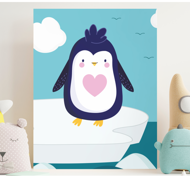 Quadro para bebê Pinguim bonito dos desenhos animados - TenStickers