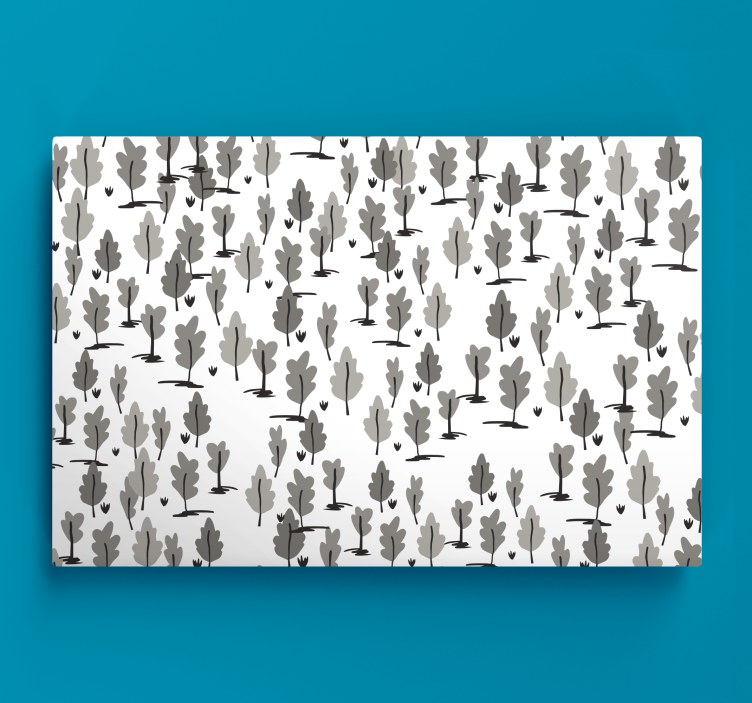 Quadro decorativo para sala Pequenas árvores padrão parente - TenStickers