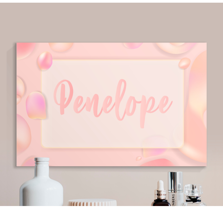 Quadro personalizável exibição de nome elegante - TenStickers