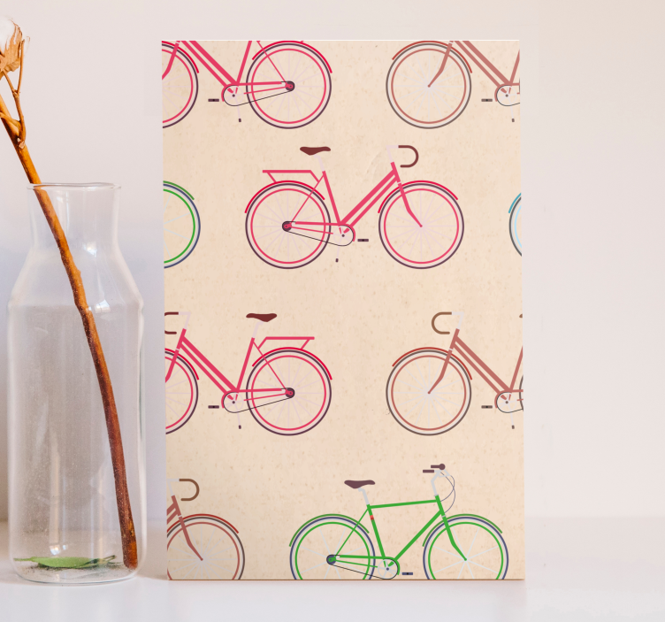 Quadros de desportos com padrões coloridos de bicicleta - TenStickers