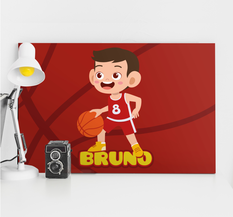 Quadros de desportos jogador de basquete alegre - TenStickers