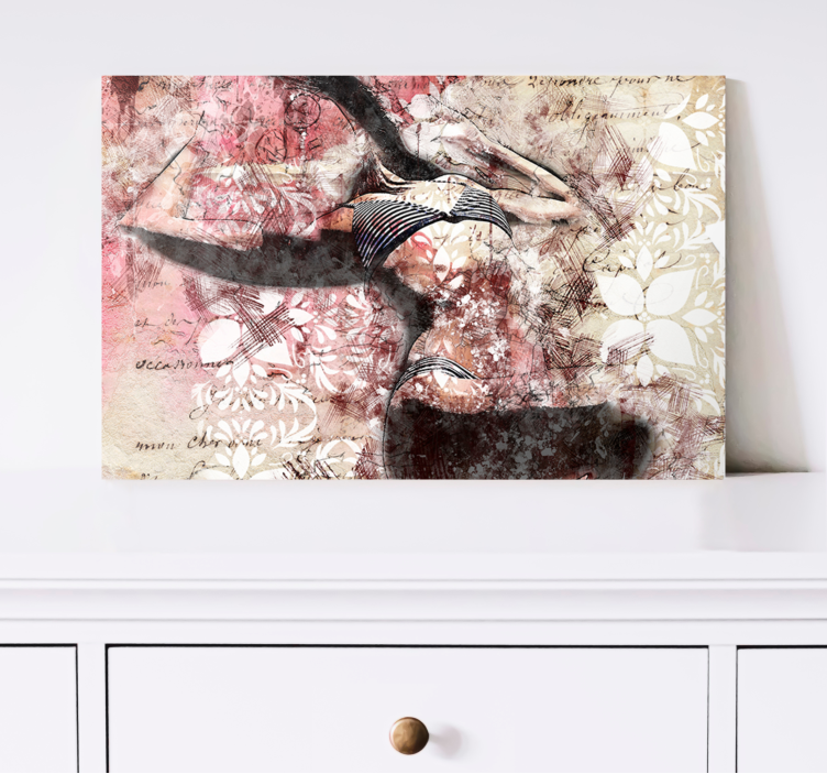 Quadros decorativos personagens silhueta de dançarina - TenStickers