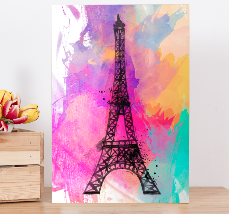 Quadros torre Eiffel colorida - TenStickers