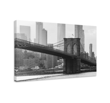 Quartos de cidades Brooklyn preto e branco - TenStickers