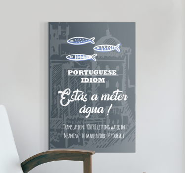 Quadro com dito português engraçado - TenStickers