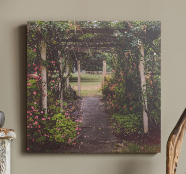 Quadro de paisage Jardim de casa chique - TenStickers