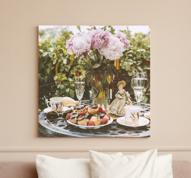 Quadro de paisage Mesa romântica cottagecore - TenStickers