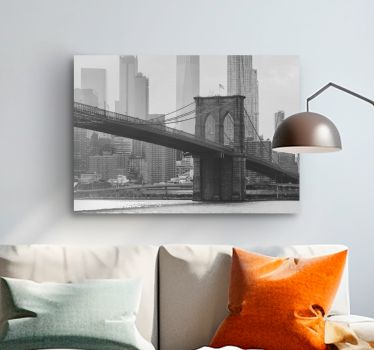 Quartos de cidades Brooklyn preto e branco - TenStickers