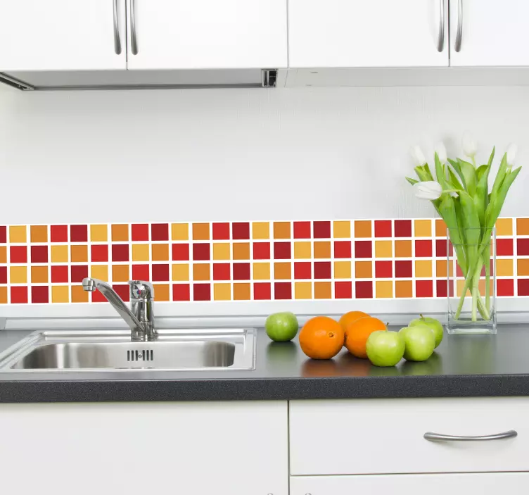 Friso autocolante decorativo azulejos - TenStickers