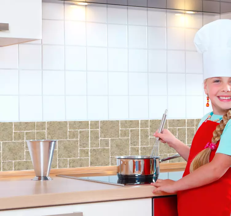 Vinil decorativo azulejos pedra - TenStickers