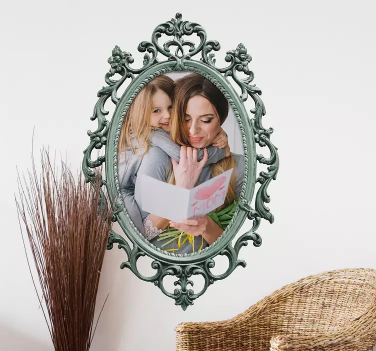 Autocolante espelho moldura personalizável - TenStickers