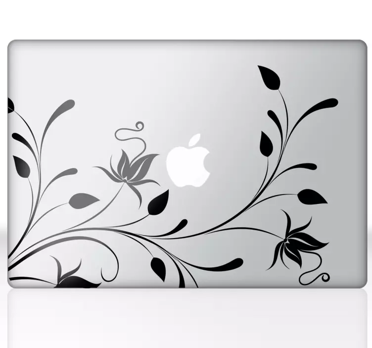 Sticker com uma planta para MacBook - TenStickers