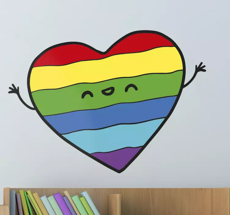 Autocolante decorativo coração gay - TenStickers