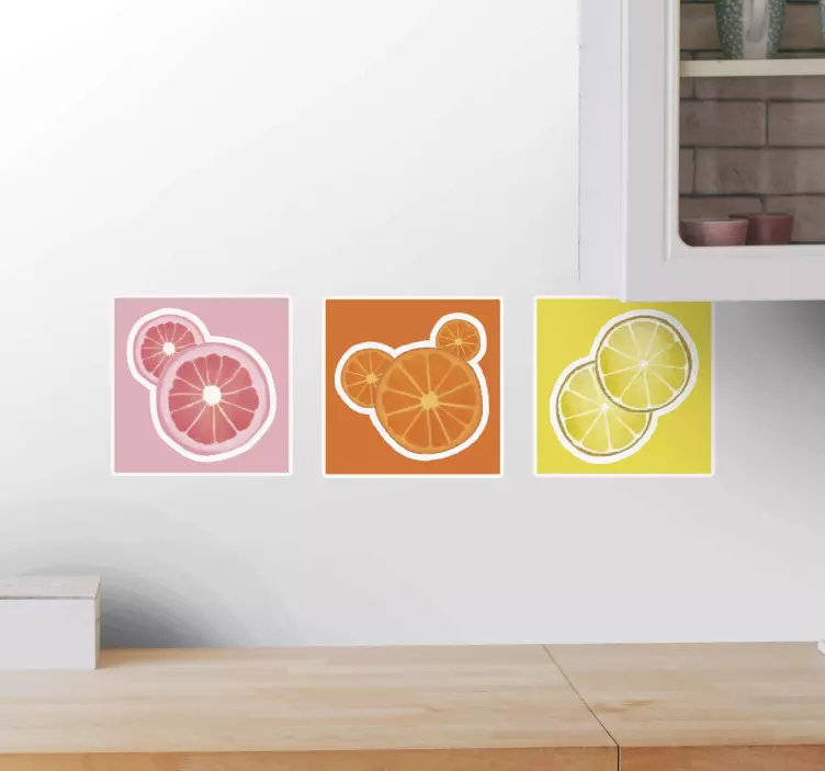 Autocolantes azulejos decorativos Pedaços de frutas fatiadas - TenStickers