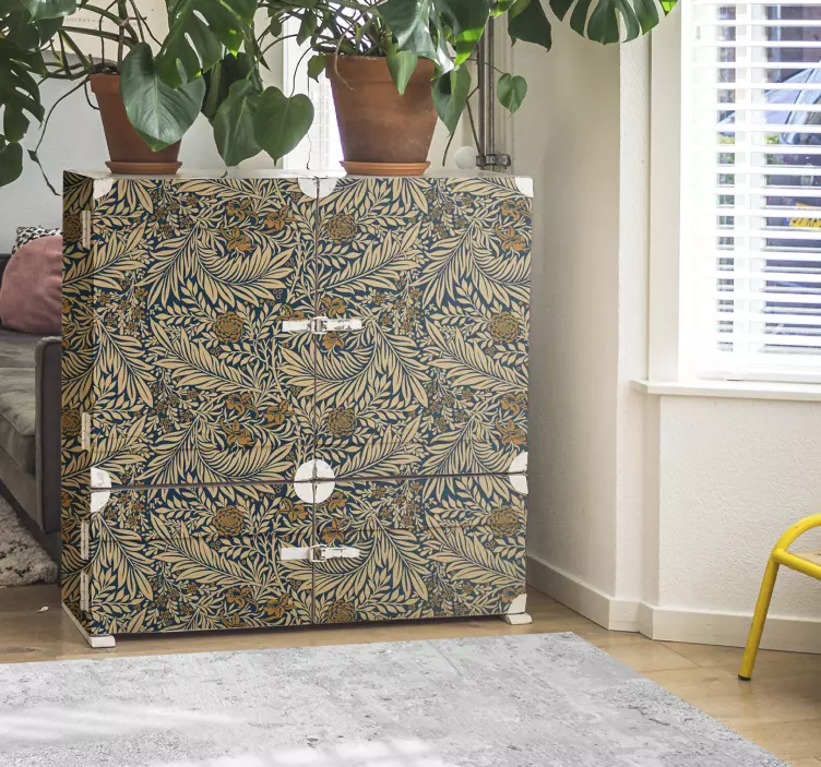 Vinil para móveis padrão floral vintage - TenStickers