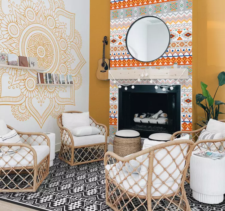 Vinil decorativo mandala flores - TenStickers