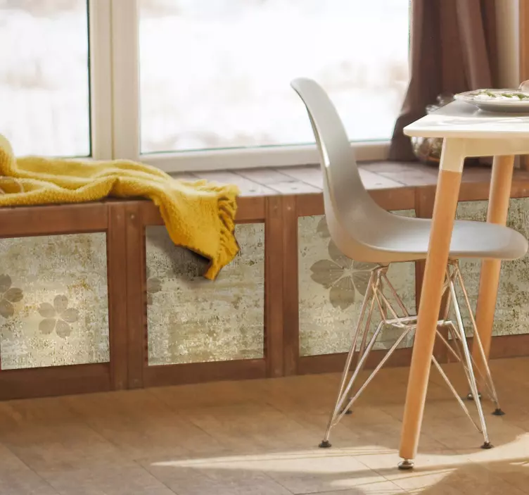 Autocolante para móveis sobreposição de padrão floral - TenStickers