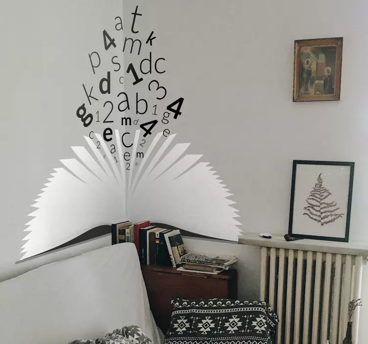 Vinil decorativo Livros e letras - TenStickers