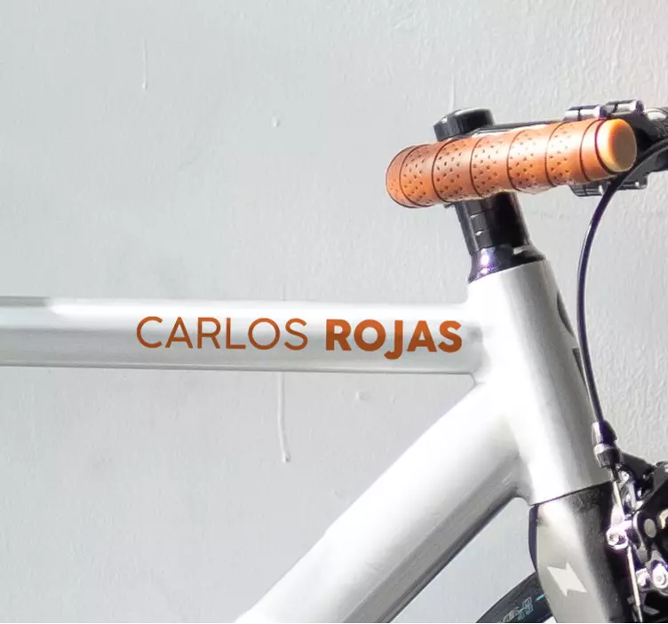 Vinil para bicicletas Nome personalizável - TenStickers