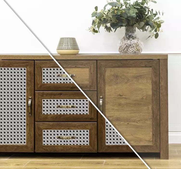 Autocolante para móveis padrão de folha contemporâneo - TenStickers