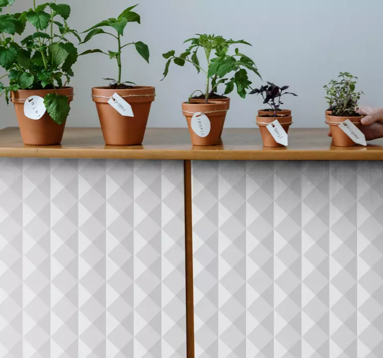 Autocolante para móveis branco efeito 3d - TenStickers