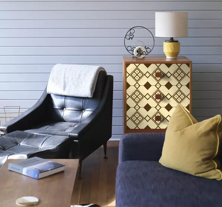 Autocolante para móveis desenho de losango mapuche - TenStickers