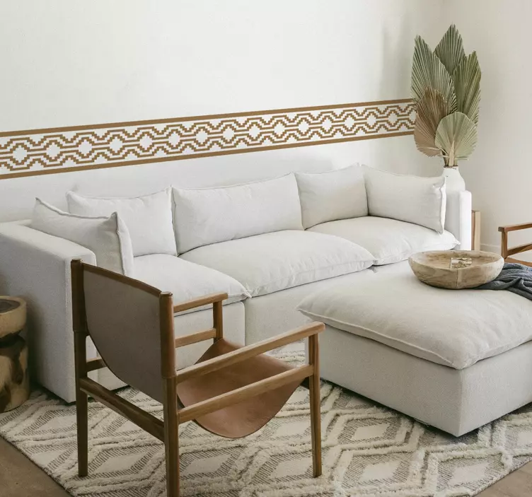 Adesivo sala de estar forma geométrica verde - TenStickers