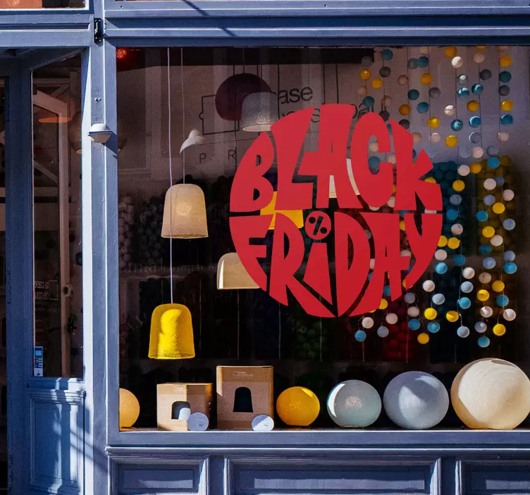 Autocolante para black friday Círculo de sexta-feira negra - TenStickers