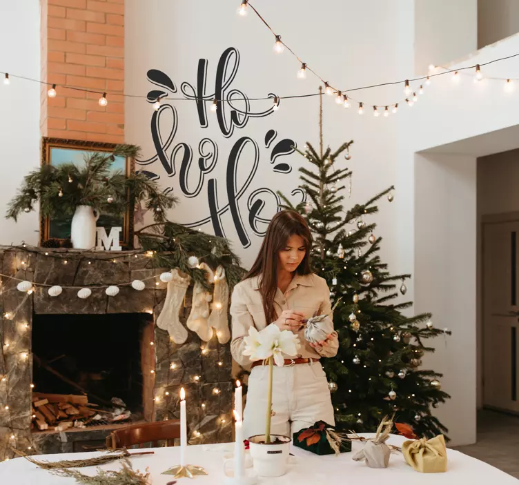 Autocolante de Natal Hohoho natal - TenStickers