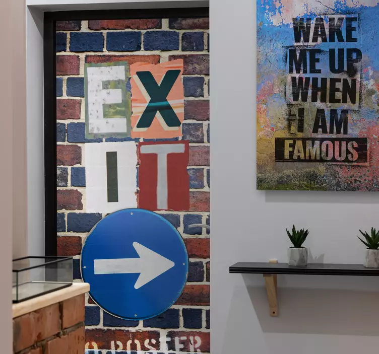 Vinil decorativo urbano Sinal de saída - TenStickers