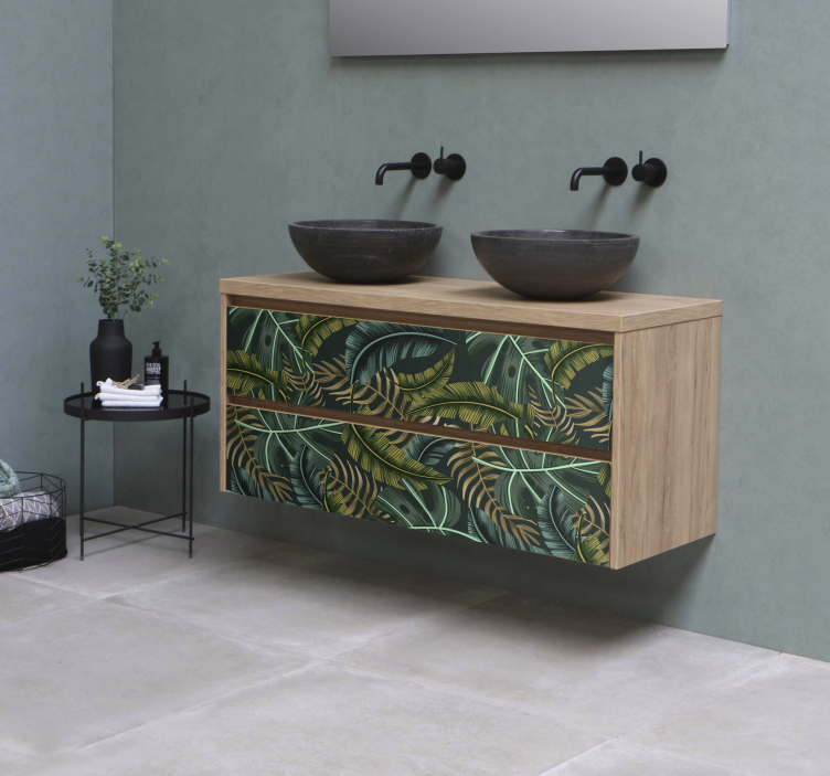 Autocolante para móveis folhas tropicais - TenStickers