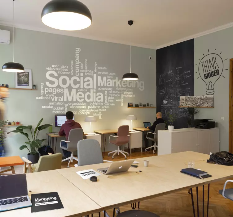 Autocolante decorativo nuvem de palavras Marketing - TenStickers