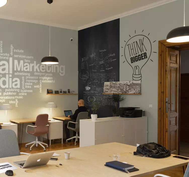 Autocolante de parede Quadro Preto - TenStickers