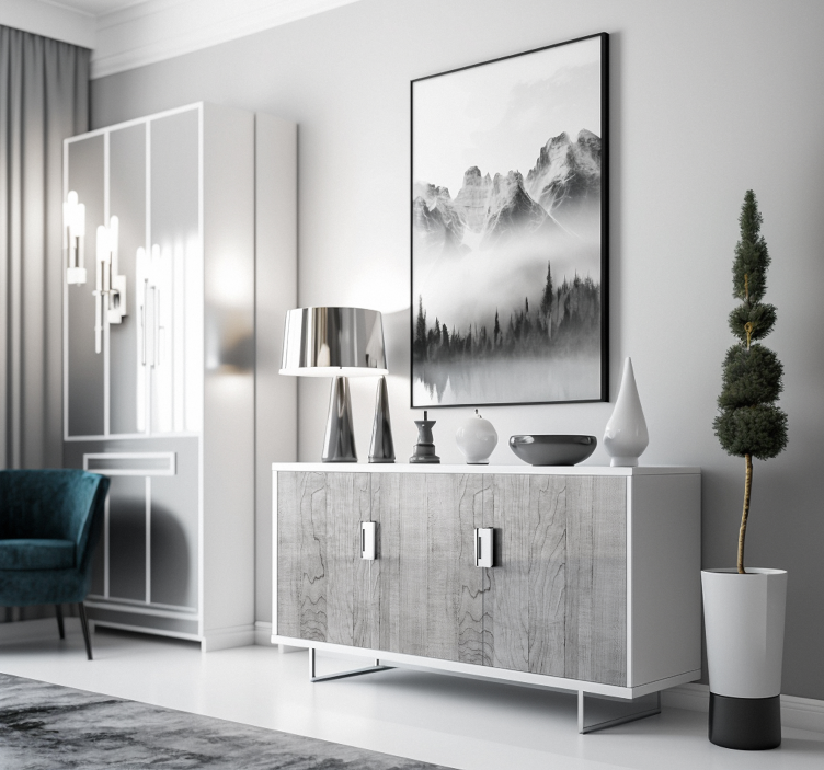 Autocolante para móveis madeira Cinza - TenStickers