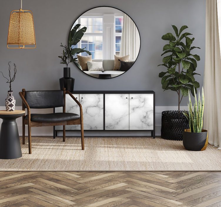 Autocolante para móveis mármore Branco - TenStickers