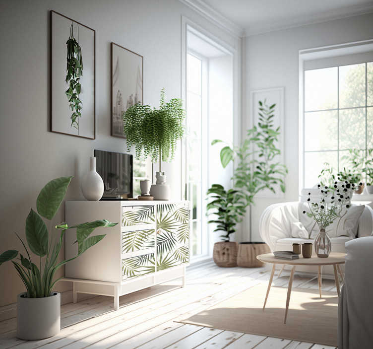 Autocolante para móveis folhas de Palmeira - TenStickers