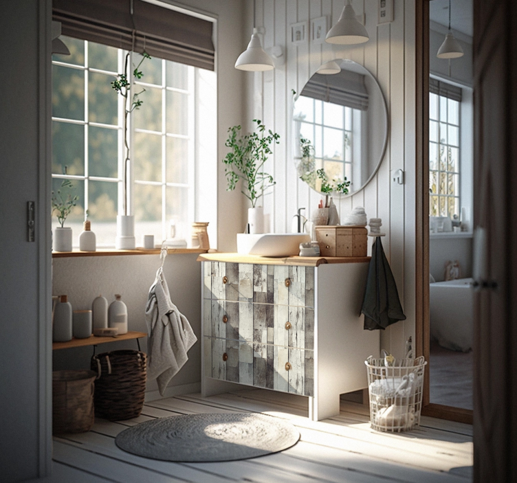 Autocolante para móveis madeira Clara Envelhecida - TenStickers