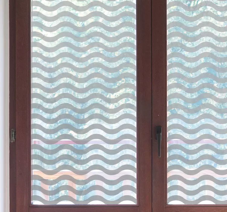 Adesivo decorativo para vidros ondas translúcidas - TenStickers