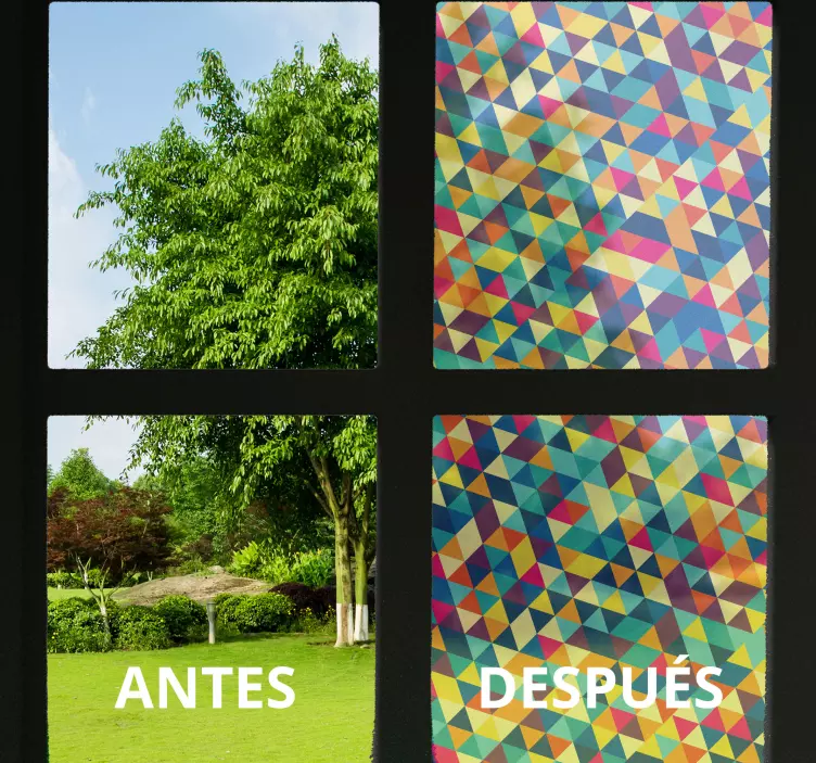 Adesivo decorativo para vidros geométrico Translúcido - TenStickers