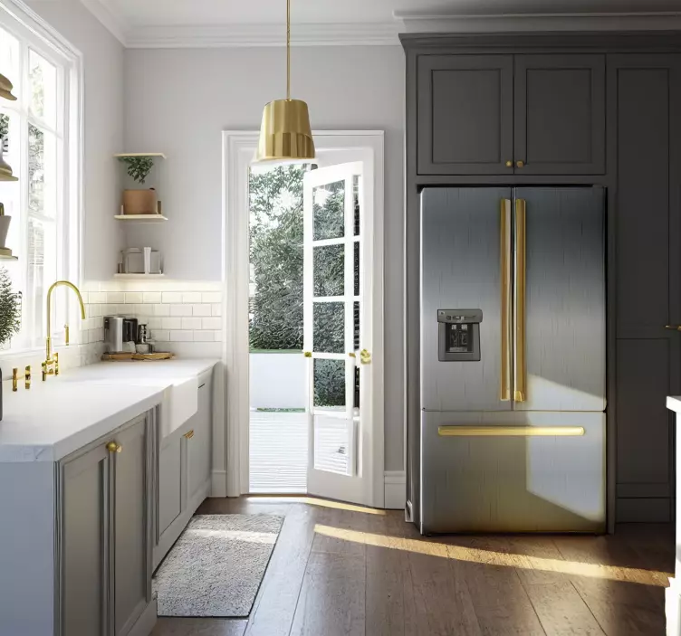 Autocolante para frigorífico vinil Frigorífico de Aço - TenStickers