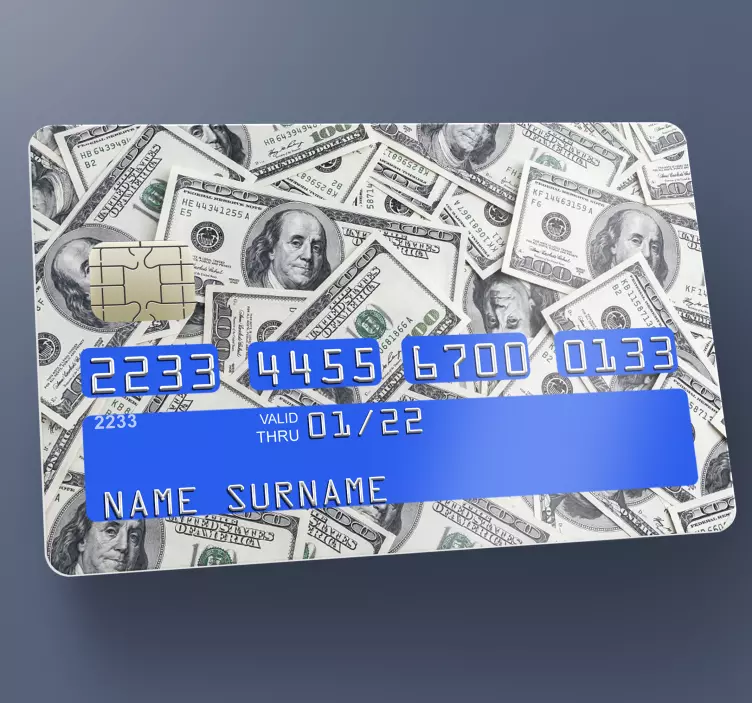 Autocolante para cartão multibanco dólares - TenStickers