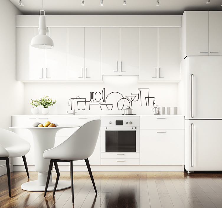 Vinis de utensílios de cozinha Talheres - TenStickers