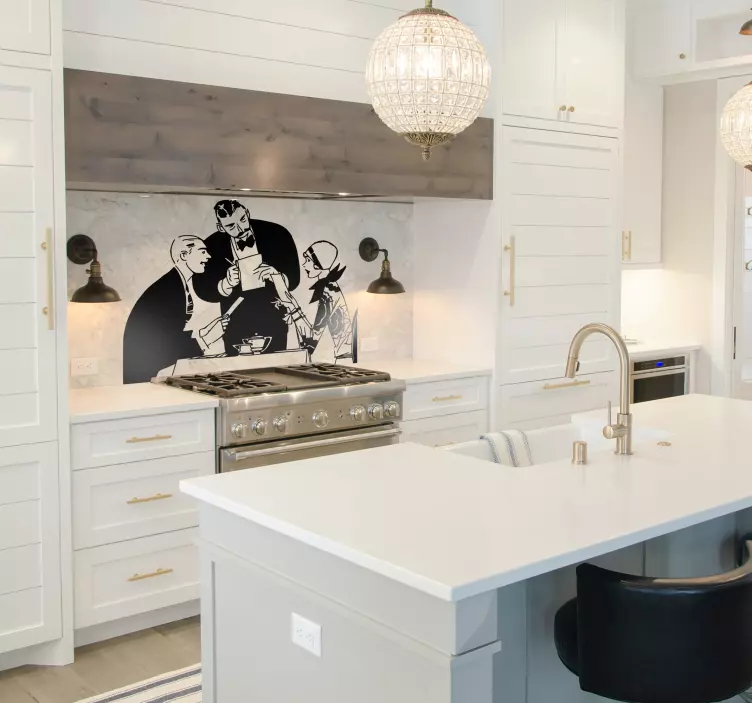 autocolantes decorativos  casal e garçom - TenStickers