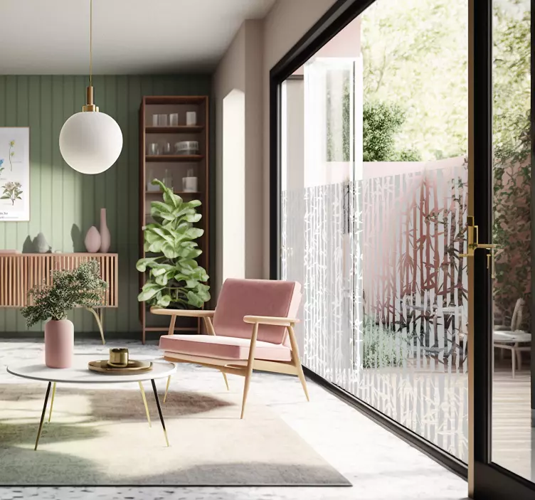 Adesivo decorativo para vidros bambu Translúcido - TenStickers